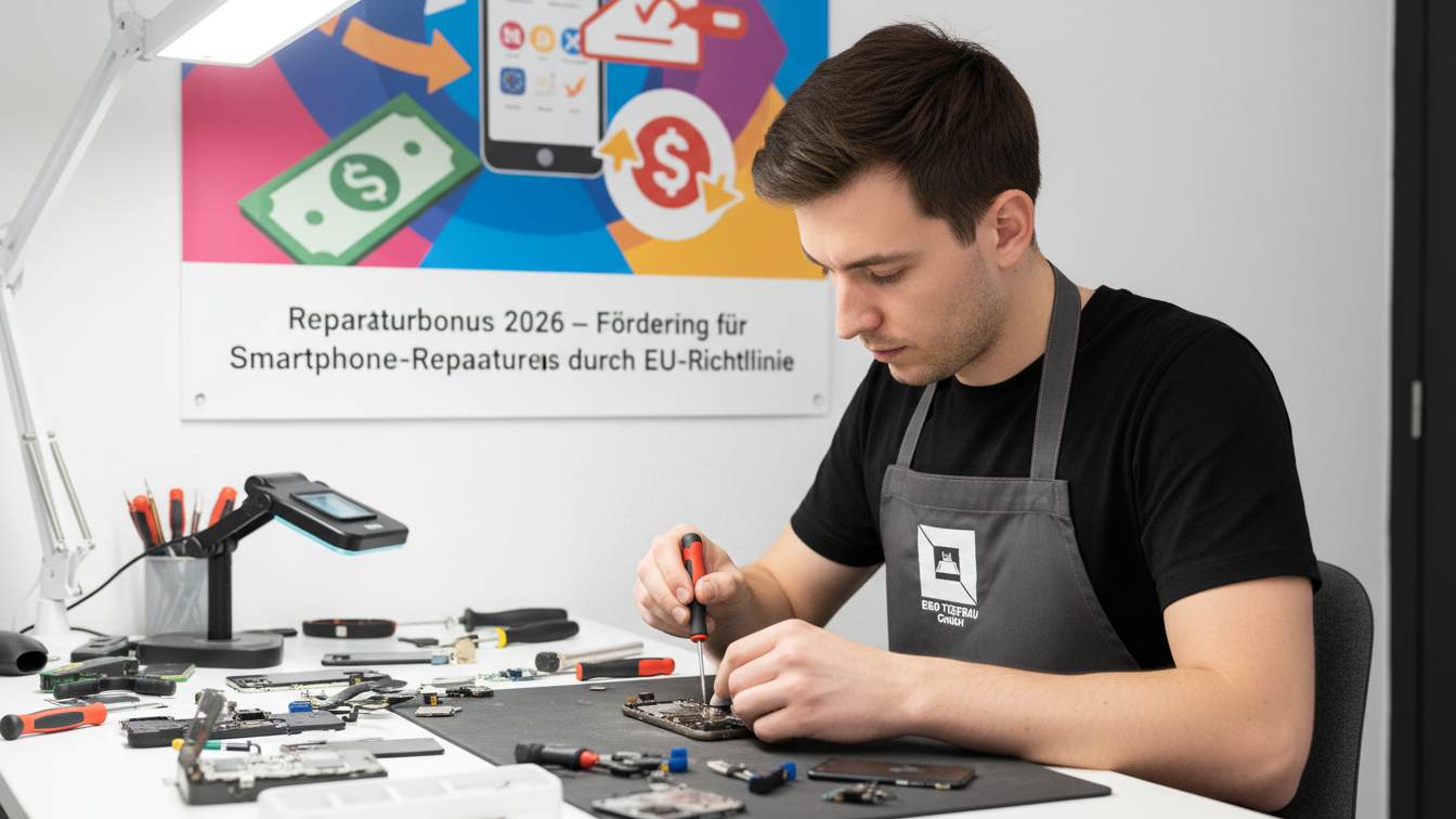 Reparaturbonus 2026 – Förderung für Smartphone-Reparaturen durch EU-Richtlinie